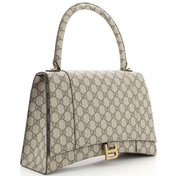 Gucci x Balenciaga The Hacker Project Hourglass Top Handle Bag GG Coated Canvas - Picture 3 of 8